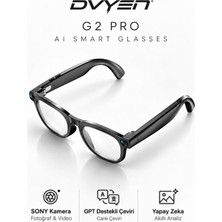 Happy Trend Pro Akıllı Yapay Zeka (Aı) Gözlük – Kamera, Bluetooth, Hafıza, Müzik, Aı Ast., Canlı Çeviri, IPX5_ŞEFFAF Lens
