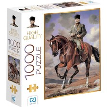 Happy Trend Atatürk ve Atı Sakarya 1000 Parça 2,2mm Kalınlık 48X68CM Profesyonel Hobi Puzzle Yapboz Serisi