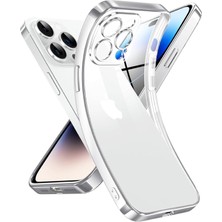 Happy Trend Apple iPhone 15 Pro Kamera Korumalı Şeffaf Silikon Kılıf Uyumlu Telefon Kılıfı