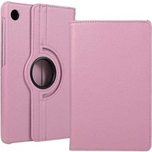 Honor ile Uyumlu Pad X8 Dönebilen Standlı Kılıf Pembe Açık