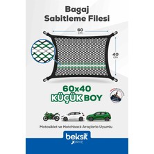 Beksit DRIVE Taraftar Serisi (Yeşil-Beyaz) Özel Renkli Tasarım Bagaj Sabitleme Filesi (40x60 cm)