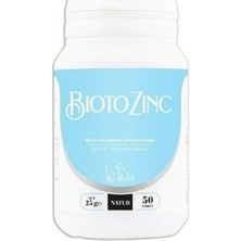 Natur Bioto Zinc Kedi Köpek Deri ve Tüy Sağlığı Destekleyici Biotin Çinko Takviyesi 50 Tb