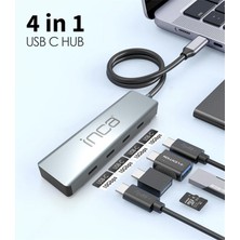 Verto Inca Itpt-4t Type-C Hub X4 Type-C Port 3.1 10GBPS Alumınyum Kasa Çoklayıcı