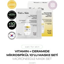 wati for skin Vitamin ve Seramid Mikro Spikül Iğneli Kağıt Maske Microneedle Vita Ceramide Mask 10LU