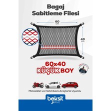 Beksit DRIVE- Türkiye (Kırmızı-Beyaz) Özel Renkli Tasarım Bagaj Sabitleme Filesi (40x60 cm)
