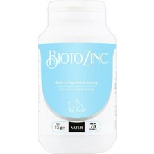 Natur Bioto Zinc Kedi Köpek Deri ve Tüy Sağlığı Destekleyici Biotin Çinko Takviyesi 75 Tb