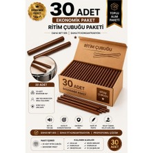 Midex ÖRF-BT-25BRW-15X Kahverengi Ritim Çubuğu Örf Aletleri Seti 25 cm Karbon Fiber Toptan Paket (15 Çift Tek Renk)