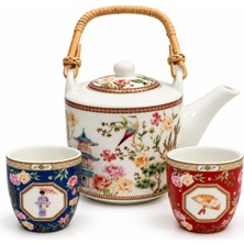 Easy Life Collection's Easy Life Porselen Çaydanlık ve 2’li Fincan Seti - 600 ml
