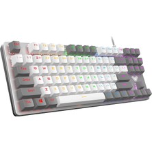 Universal F3287 Mavi Işıklı Kablolu Mekanik Ingilizce Q Tkl Gaming Oyuncu Klavyesi