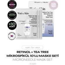 wati for skin Retinol ve Çay Ağacı Özü, Mikro Spikül Iğneli Kağıt Maske Microneedle Retinol 10\'lu