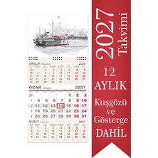 Sticker Art 2027 Minik Boy Gemici Takvimi Denizci Duvar Takvimi 24x52 cm