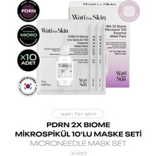 wati for skin Pdrn ve 2x Biome Mikro Spikül Iğneli Kağıt Maske Microneedle Pdrn Mask 10\'lu
