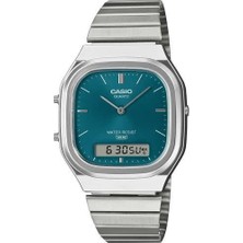 Casio AQ-240E-3ADF Quartz Çelik Gri Yeşil Kadran 36 mm Erkek Kol Saati