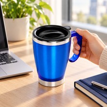 Ramnes S-Link SL-TM1981 415 ml Paslanmaz Çelik Kupa – Mavi, Kapaklı ve Kulplu