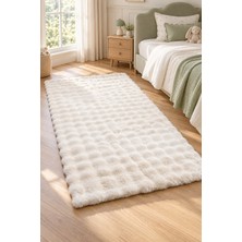 Dekoset Home Bubble Tavşan Tüyü Bej Yumuşak Yıkanabilir Tabanlı Peluş Halı