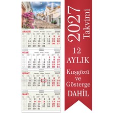 Sticker Art 2027 Orta Boy Kuşe Gemici Takvimi Denizci Duvar Takvimi 31x86 cm