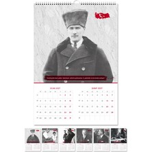 Sticker Art 2027 Atatürk Duvar Takvimi Denizci Gemici Takvimi 33x48 cm