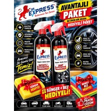 Dr. Express Premium Jant Temizleyici Parlatıcı Döşeme Koltuk Temizleyici Süngerli Bez 500ML Spreyli Etkili