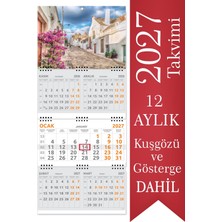 Sticker Art 2027 5 Aylık Gemici Takvimi Denizci Duvar Takvimi 33x77,5 cm