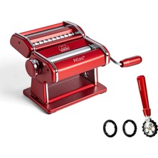 Marcato Atlas 150 Plus Makarna Makinesi + Pastawheel Set Kırmızı