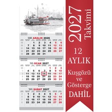 Sticker Art 2027 Küçük Boy Gemici Takvimi Denizci Duvar Takvimi 27,5x65 cm