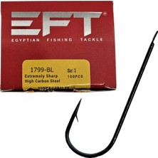 Eft Hook 1799 Siyah Düz Iğne 100 Adet