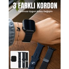 Adalı Store Amoled Ekranlı Bluetooth Aramalı 3 Kordonlu Akıllı Saat
