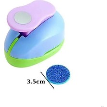 İğne İzi Yuvarlak Şekilli Kâğıt Delgeç Craft Punch – Şekilli Delgeç – Şekil Boyutu 3.5 cm - Scrapbook, Hobi ve Dekorasyon