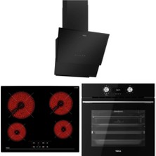 Teka Siyah Ankastre Set  ( Hlb 8416 Airfry Fırın Bk - Tz 6415 - Tvt  60.1 Bk)