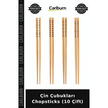 Carlburn Özel Üretim Uzak Doğu Yemek Mutfak Sofrası Çin Çubukları Chopsticks (10 Çift)