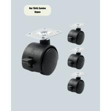 Kaliteyi Bul Kilitli Mini Tekerlek Ayak 4 cm 4’lü Set