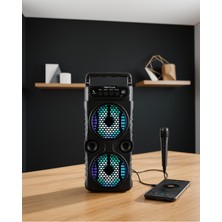 Kaliteyi Bul Kablosuz Bluetooth Hoparlör LED Işıklı 3 Inç Yüksek Ses Güçlü Taşınabilir
