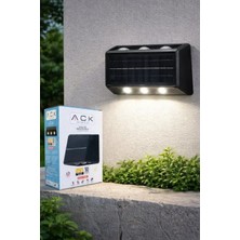 Ack Solar LED Bahçe Armatürü Çift Yönlü  Siyah Gövde 3000K IP65 142MMX73MMX80MM AG60-09801