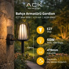 Ack Bahçe Armatürü Gordion  E27 Max 60W 419MM AG36-00602