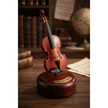 baytoptan Dönen Keman Şeklinde Müzik Kutusu