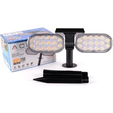 Ack Solar LED Çim Armatürü Kazikli 8W/H 3000K Ikili AG60-02801