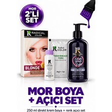 Radical Color Mor Su Bazlı Saç Boyası 250 ml + Yoğun Renk Açıcı Pudra Seti 2'li