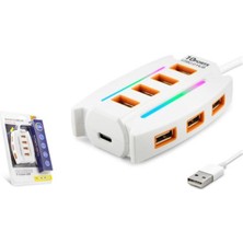 Hadron HDX7037 USB Hub 10*usb 1.2m Beyaz