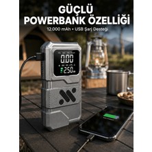 LED Işıklı Akü Takviye ve Lastik Şişirme Cihazı