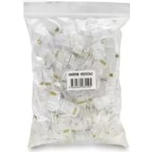 Hadron HDX5062 Cat5 Konnektör Ez RJ45 Delikli 100LÜ Paket Şeffaf