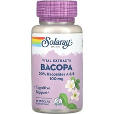 Solaray Bacopa Ayurvedic Herbs Cognitive Support Brain Memory 100 Mg 60 Caps