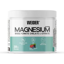 Weider Magnesium Powder 200G Magnesium Bisglycinate And Citrate In Powder With Zinc