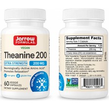 Jarrow Formulas Vegan Theanine Neuro Active Amino Acid 200 Mg 60 Veggie Caps