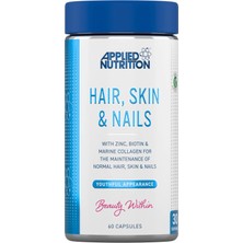 Applied Nutrition Hair Skin & Nails BİOTIN+B12+MAGNESIUM Oxıd+Grape+Collagen+Folıc Acid 60 Caps