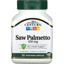 21ST Century, Saw Palmetto+Zinc(Çinko), Hair Skin Health Support 450 Mg, 60 Vegetarian Capsules
