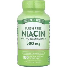 Nature's Truth Flush Free Niacin Vitamin B3 Inositol 500 Mg 100 Quick Release Caps