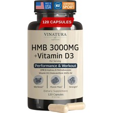 Vinatura Vınatura Hmb 3000MG Muscle Defense With Hmb Beta-Hydroxy Beta-Methylbutyrate Vitamin D3 1600 Iu Labs Tested Nsf Certified For Sport - 120 Caps
