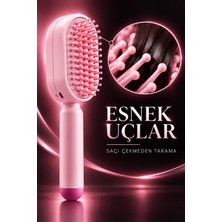 Urfakent Elektrikli Spreyli Saç Tarağı 300 Mah Type‑c Şarjlı Ince Spreyli Antistatik Bakım Fırçası Pembe
