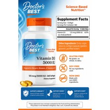 Doctor's Best, Vitamin D3 125 Mcg (5,000 Iu), 360 Softgels