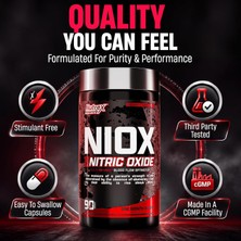 Nutrex Research Nıox Nitric Oxide Booster Preworkout Pump Arginine Nitrate Vitamin C Astragin 90 Caps
